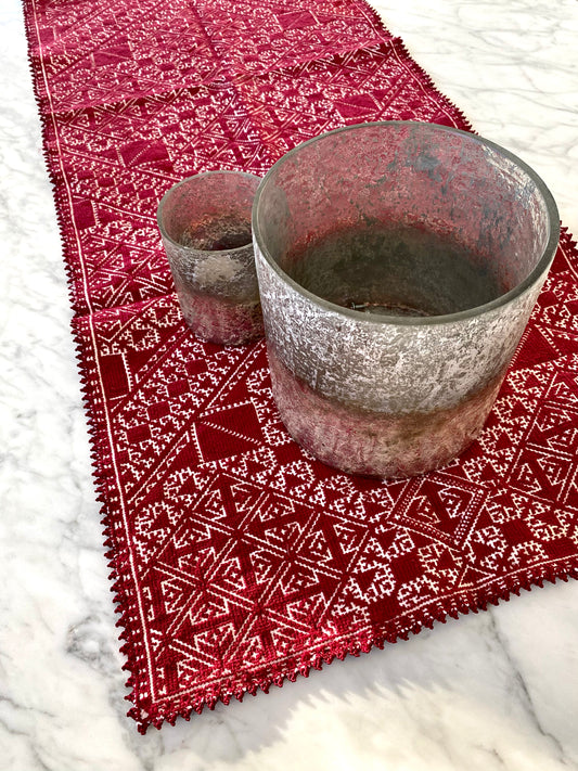 Vintage Fez Embroidery Tablerunner