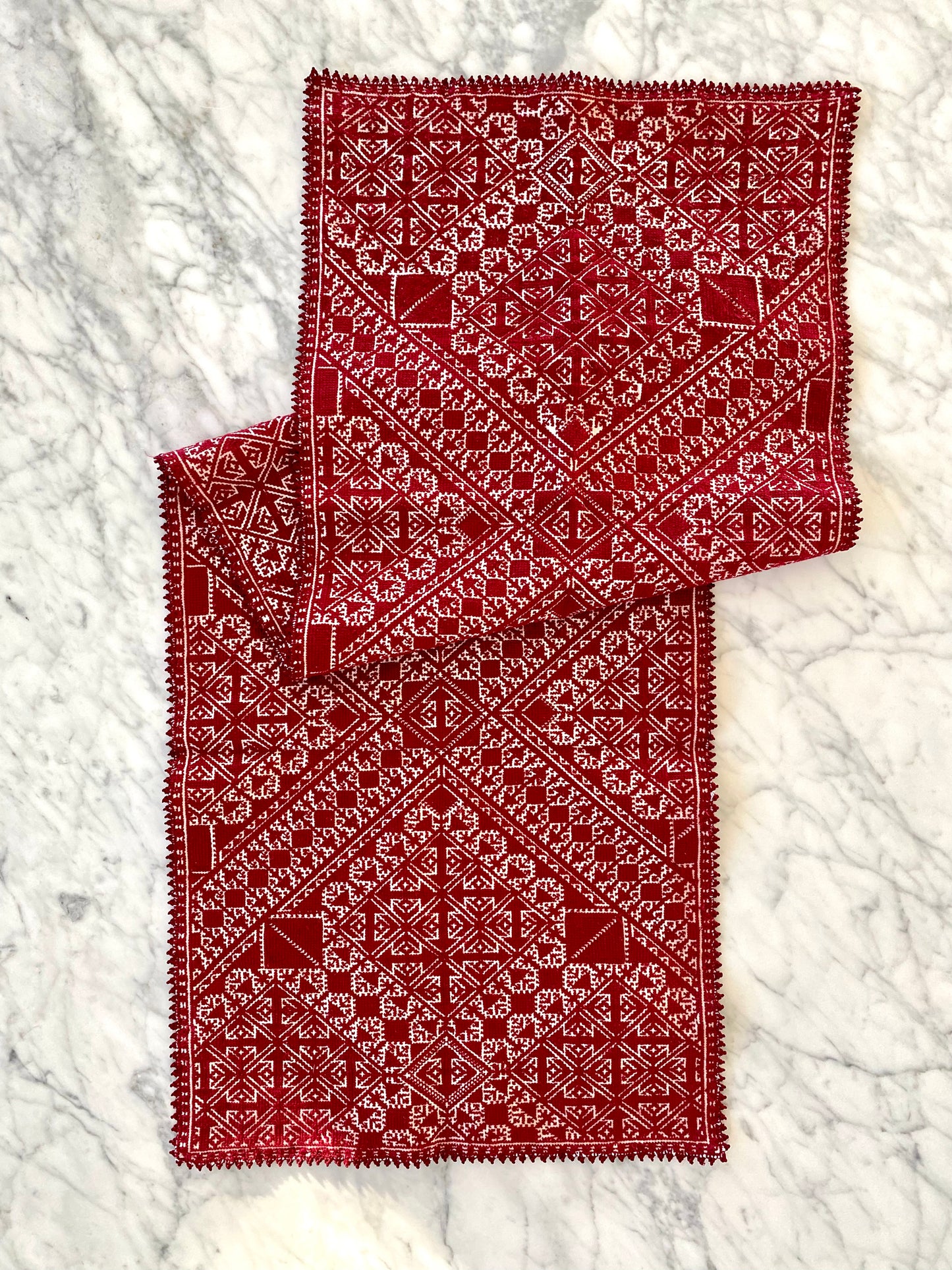 Vintage Fez Embroidery Tablerunner