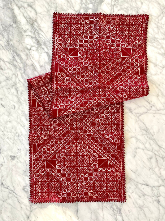 Vintage Fez Embroidery Tablerunner