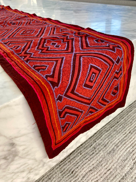 Anaconda Shipibo Kené Table Runner