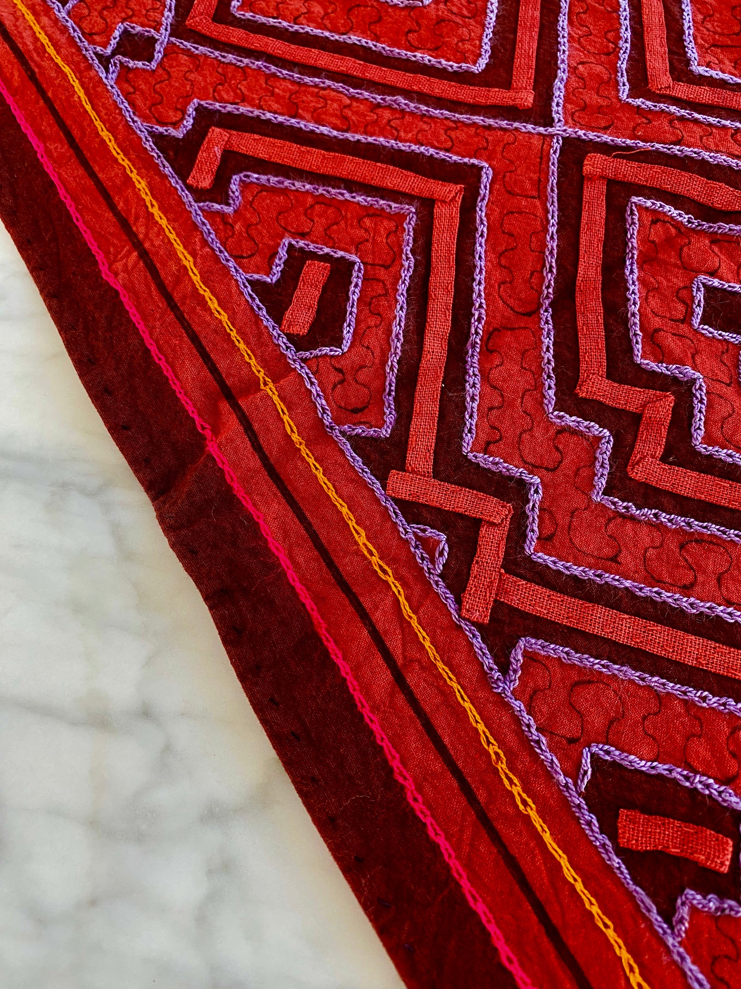 Anaconda Shipibo Kené Table Runner