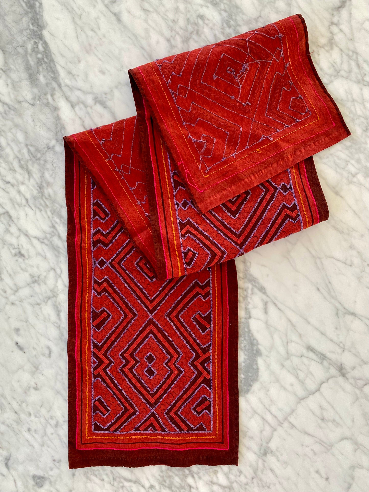 Anaconda Shipibo Kené Table Runner