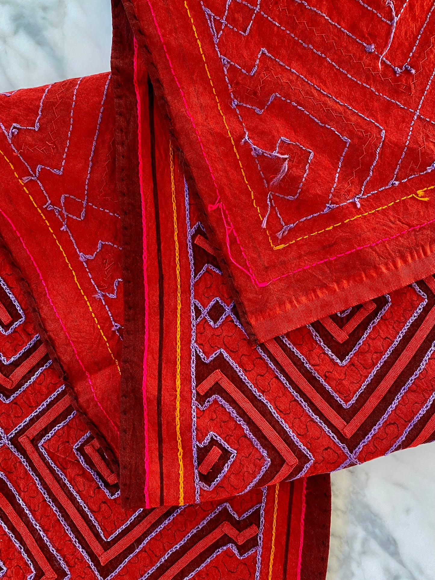 Anaconda Shipibo Kené Table Runner