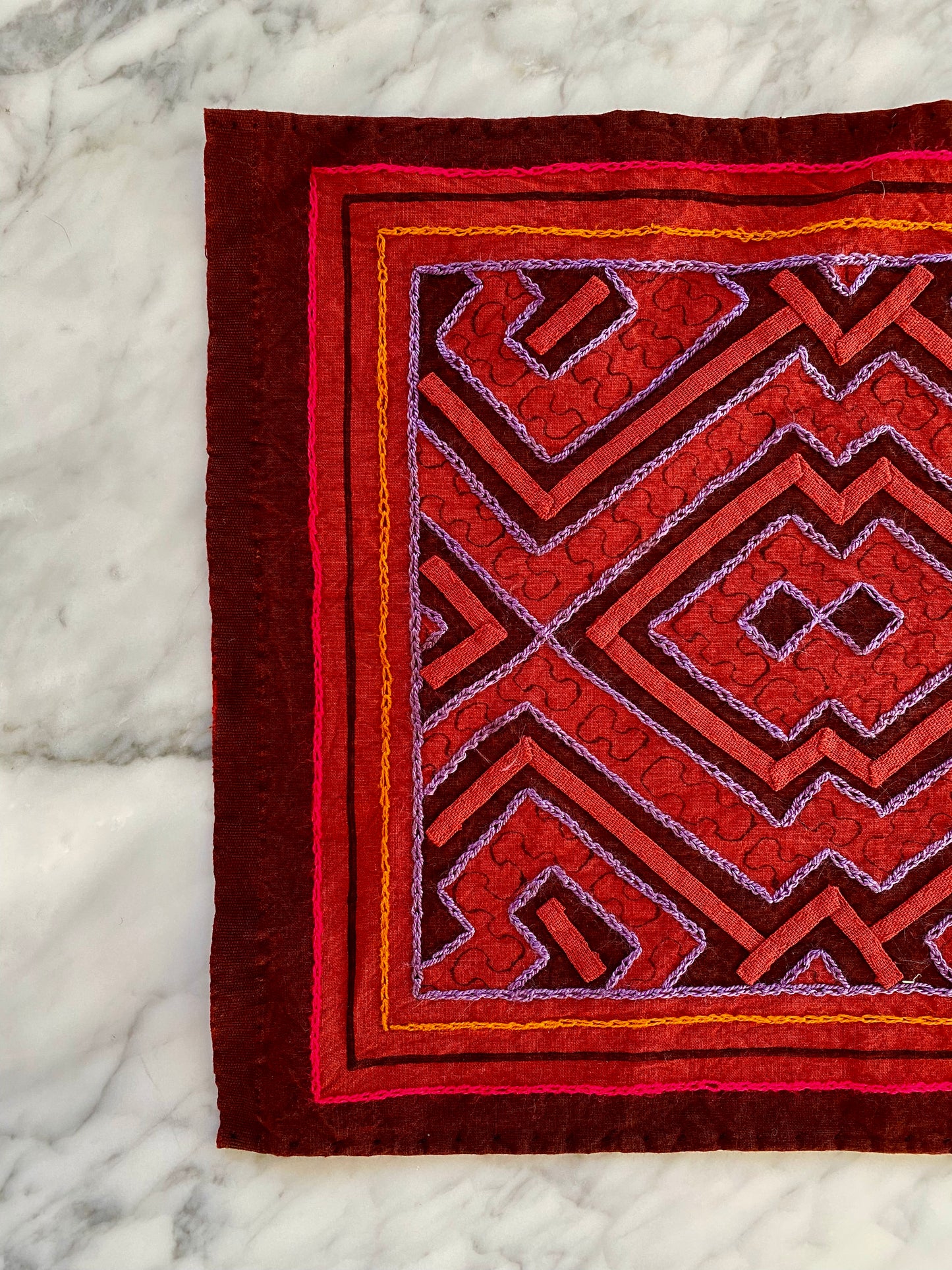 Anaconda Shipibo Kené Table Runner
