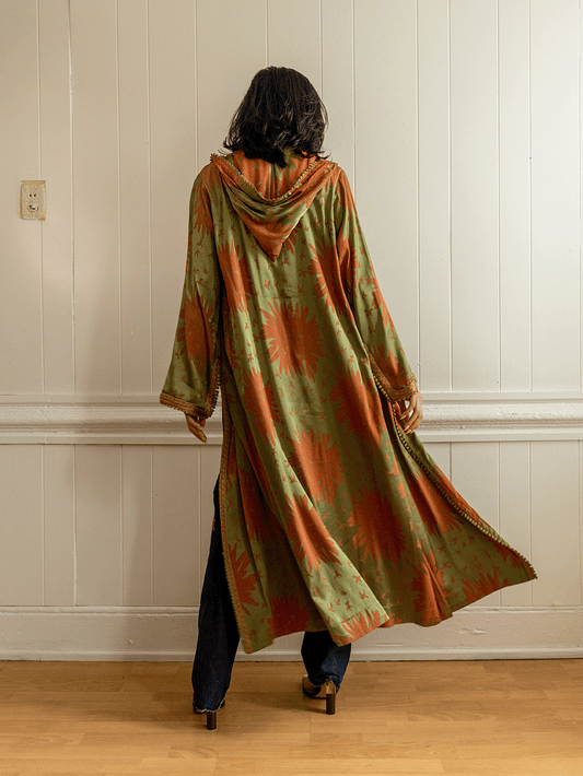 Vintage Big Flower Djellaba Robe
