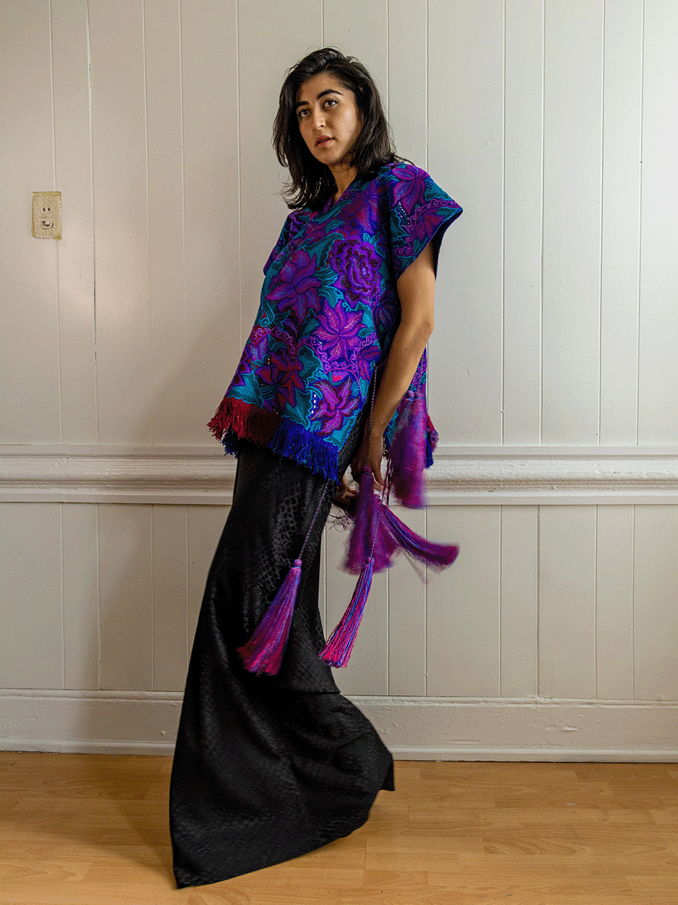 Tzotzil Flower Tassel Huipil