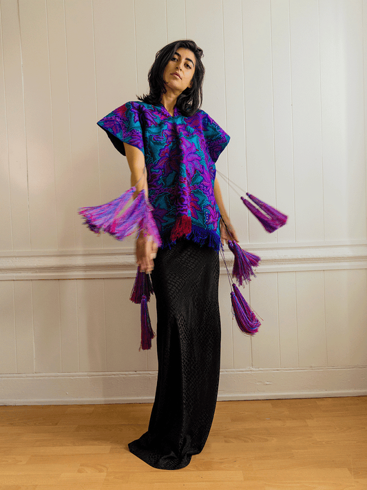 Tzotzil Flower Tassel Huipil