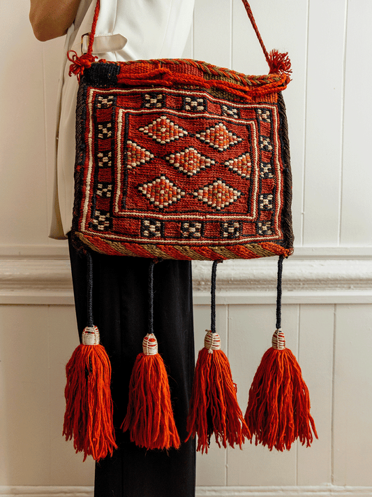 Antique Tassel Soumak Satchel