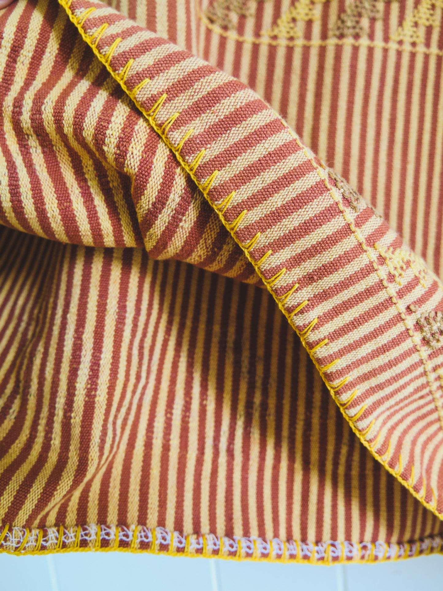 Marigold Striped Huipil Top