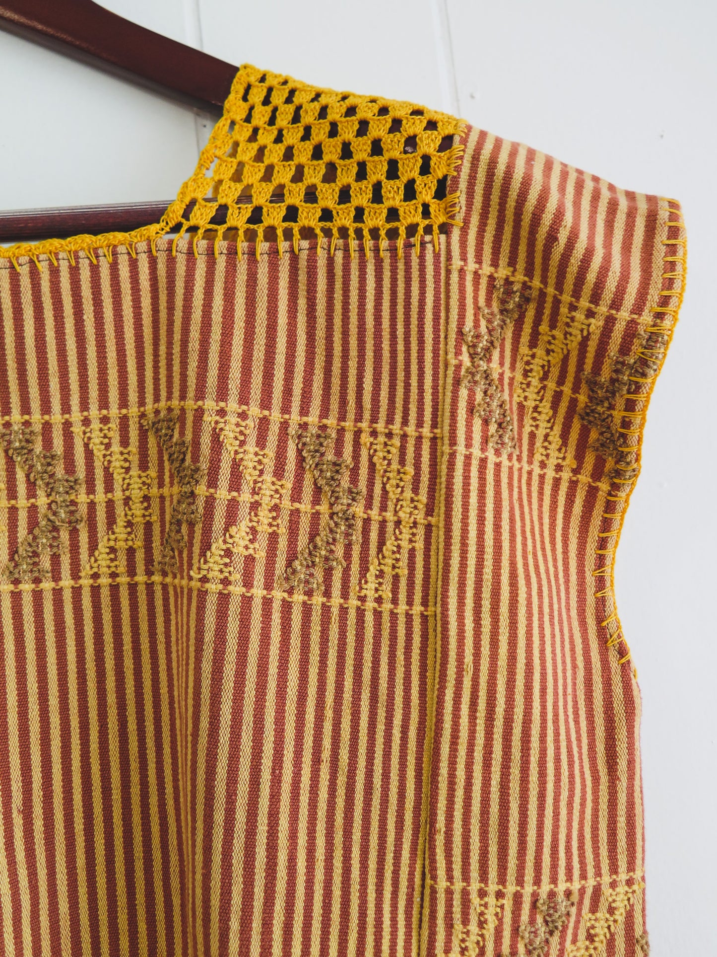 Marigold Striped Huipil Top