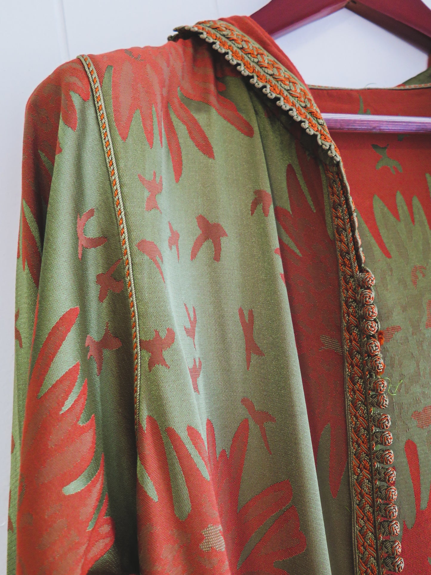 Vintage Big Flower Djellaba Robe