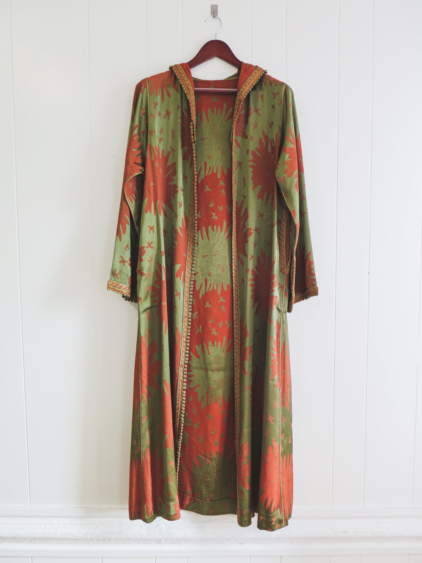 Vintage Big Flower Djellaba Robe