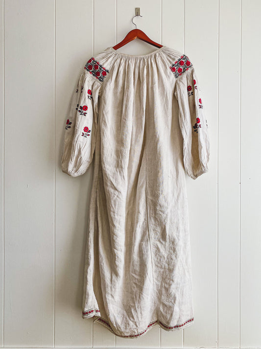 Antique Ukrainian Flower Dress