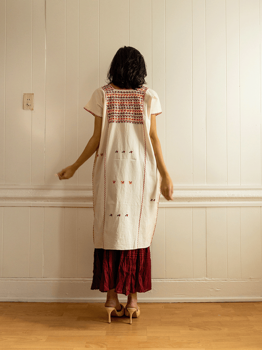 Tacuate Bird Huipil Dress and Skirt